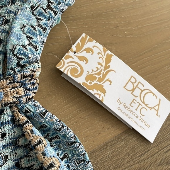 NWT Becca by Rebecca Virtue Wander Fringe Sheer Kimono Swim Cover-Up - 1X - Picture 9 of 10